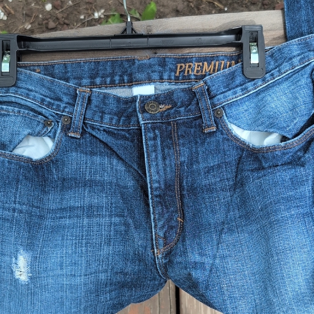 GAP Blue Slim Jeans with Distressed Vintage Look
